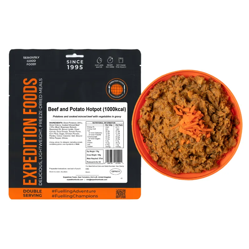 Expedition Foods Beef and Potato Hotpot - 1000kcal-2